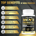 Probiotics for Men 500 Billion CFU, 16 in 1 Advanced Mens Probiotics for Digestive Health, lmmune & Metabolism, Gut Health - Men's Probiotic with Turmeric, Cranberry, 120 Probiotics Caps