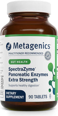 Metagenics SpectraZyme - High‑Potency Pancreatic Enzyme Supplement* - Supports Digestion of Proteins, Fats & Carbohydrates* - Non‑GMO, Gluten‑Free - 90 Capsules