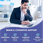 Magnesium L-Threonate Capsules, High Absorption Magnesium Supplement 1600mg, Chelated Magnesium for Brain, Cognitive, Sleep & Muscle Support, Gentle on Stomach, 120 Vegan Capsules