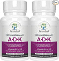 ADK Vitamin Supplement – Vitamins A, D3 & K2 MK-7 for Bone Health & Calcium Absorption – Gluten-Free, Non-GMO, Soy-Free – 120 Capsules, 2-Pack (4-Month Supply)