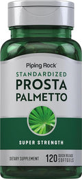 Piping Rock Saw Palmetto for Men and Women | 120 Softgels | Complex with Pumpkin Seed Oil & Pygeum Extract | Extra Strength Prostate Supplement | Non-GMO, Gluten-Free