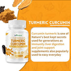 inGreens Turmeric Supplement 2275mg, 95% Curcumin, Liposomal Curcumin for Best Absorption, Curcumin Supplement for Joint Support, Bottled in USA - 60 Softgels