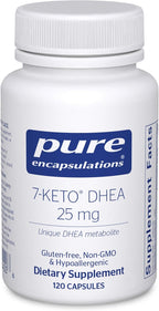 Pure Encapsulations 7-Keto DHEA 25 mg | Unique DHEA Metabolite Supplement to Support Thermogenesis* | 120 Capsules