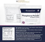 Phosphorus Supplements 100 Packets, Dietary Supplements Powder with Sodium Phosphate and Potassium Phosphate, Fruit Flavored Phosphorous Supplement Powder for Electrolyte, Bone Health & Kidney Health