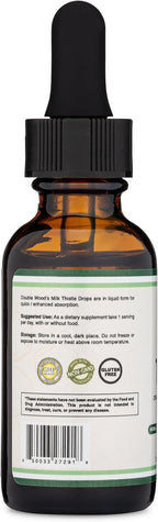 Milk Thistle Supplement - Organic Milk Thistle Liver Detox Drops 1 FL OZ - 30 Servings (Vegan Safe, Non-GMO, Gluten Free) Perfect Addition to Tea by Double Wood