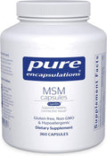Pure Encapsulations MSM Capsules | Sulfur Supplement to Support Joints, Immune System, Connective Tissue, and Respiratory Health* | 360 Capsules