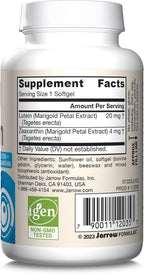 Jarrow Formulas Lutein 20 mg - 120 Softgels - Clinically Documented Eye Health & Support - With Zeaxanthin - 120 Servings