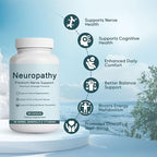 NerveBright Neuropathy Support Nerve Supplement, Fortify Nerves in Fingers, Hands, Toes, & Feet, with 600 mg Pure Alpha Lipoic Acid Vitamins C D3 E B6 B12, Support Overall Nerve Health, 120 Capsules