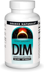 Source Naturals DIM, Diindolylmethane 100mg with BioPerine, Vitamin E & More - 60 Tablets
