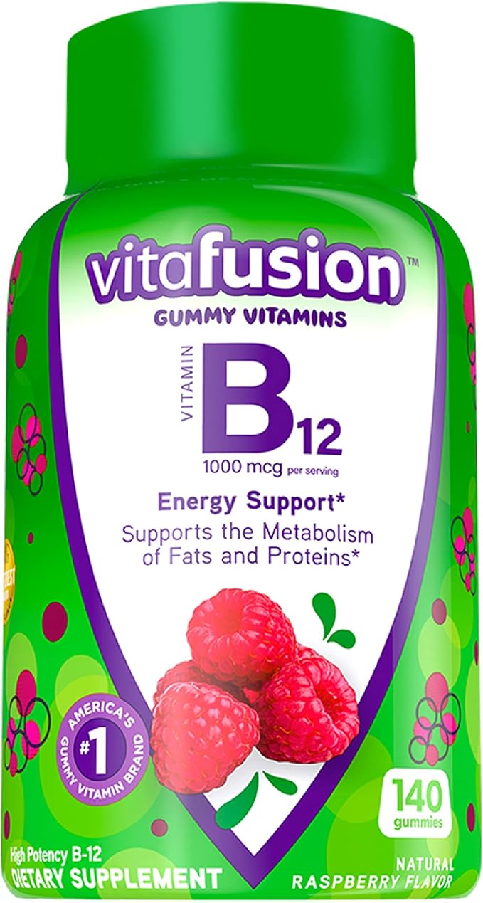Vitafusion Vitamin B12 Gummy Vitamins 140 Count & Power C Vitamin C Gummies 150 Count