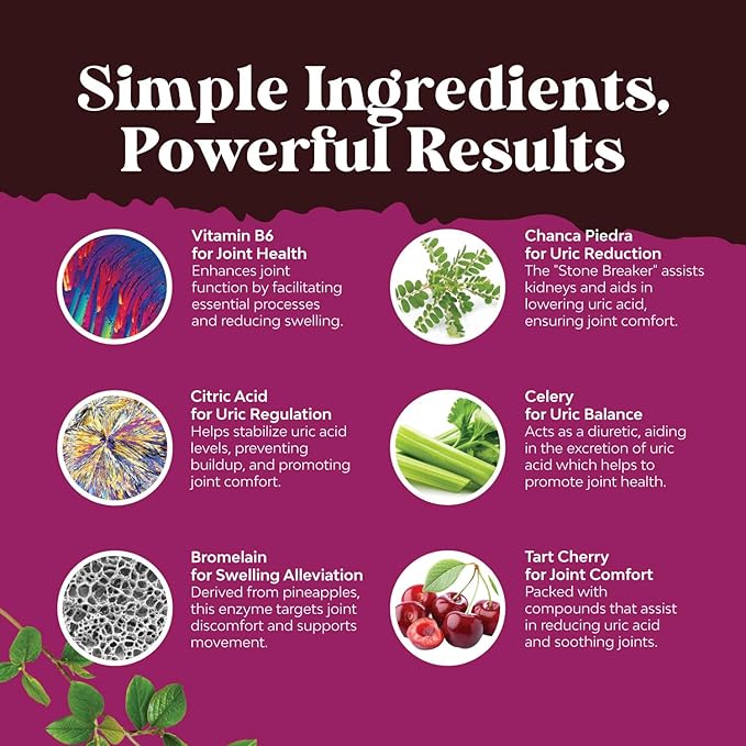 Natures Craft G-Cleanse Uric Acid Supplement - Uric Acid Cleanse for Joint & Kidney Support - Kidney Cleanser with Chanca Piedra, Tart Cherry Extract, Celery Seed Extract Capsules - 60 Count
