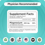 Balancebreens Magnesium Glycinate 200mg - Magnesium Bisglycinate Chelated Supplements for High Absorption - Non GMO and Gluten Free Gentle on Stomach for Restful Sleep and Muscle Support, 120 Count
