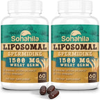 Spermidine Supplement 15 MG - 99% Purity, High Absorption, 1500 MG Fermented Wheat Germ Extract with Zinc & Thiamin, Spermidine for Men & Women - Cellular Renewal, Aging Defense, Energy, 120 Softgels