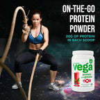 Vega Premium Protein + Supergreens, Berry – 20g Vegan Protein, Dairy & Gluten Free, 20.8 oz (21 Servings)