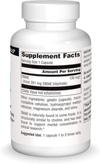Source Naturals DMAE, Dimethylaminoethanol Bitartrate - Supports Mental Concentration*, 351mg - 100 Capsules