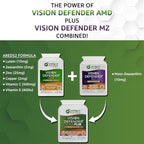 Vision Defender Plus Eye Supplement: AREDS2 Formula Vitamins, Minerals (Lutein, Zinc) Enhanced with Meso-Zeaxanthin for Complete Eyes/Eyesight Health Care & Support. 60 Easy-to-Swallow Vegan Capsules