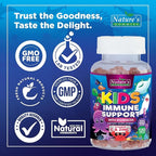 Kids Immune Support Supplement Gummies - Daily Childrens Vitamins C, Zinc & Echinacea - Gummy for Kids Immune Support, Ages 4 and Up, Natural Berry Flavor, Non-GMO, Gluten-Free & Vegan - 120 Gummies