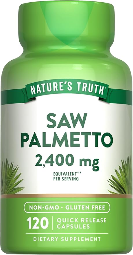 Nature's Truth Saw Palmetto Extract | 120 Capsules | Non-GMO & Gluten Free Supplement