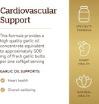 Solgar Garlic Oil Perles, 250 Softgels - Natural Cardiovascular Support - Garlic Oil Concentrate, Reduced Odor - Gluten Free, Dairy Free - 250 Servings