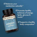 Dr. Mercola Biothin Berberine with Chromium - Supports Healthy Metabolic Function - Enhanced Absorption - Non-GMO, Gluten-Free & Soy-Free - 30 Capsules (30 Servings)