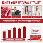Premium Pepper Capsules with Turmeric Curcumin & Beet Root Extract 2pcs | Supports Cardiovascular Health, Blood Circulation | Potent Capsaicin Supplement, Easy-to-Swallow Softgels (480 Count)