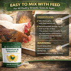 8 oz (227 g) Selenium & Vitamin E Powder for Chickens, Selenium Supplement for Chickens, Supports Immune & Muscle Health, Suitable for All Poultry