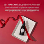 Organic Trace Minerals Electrolyte Drops with Fulvic Acid 2 oz Alkaline Liquid Minerals for Water - Supports Gut Health, Energy, Stamina, and Nutrient Uptake