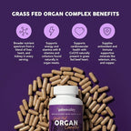 Paleovalley Grass Fed Beef Organ Complex - Freeze-Dried Beef Liver, Heart, and Kidney Blend, 1 Bottle