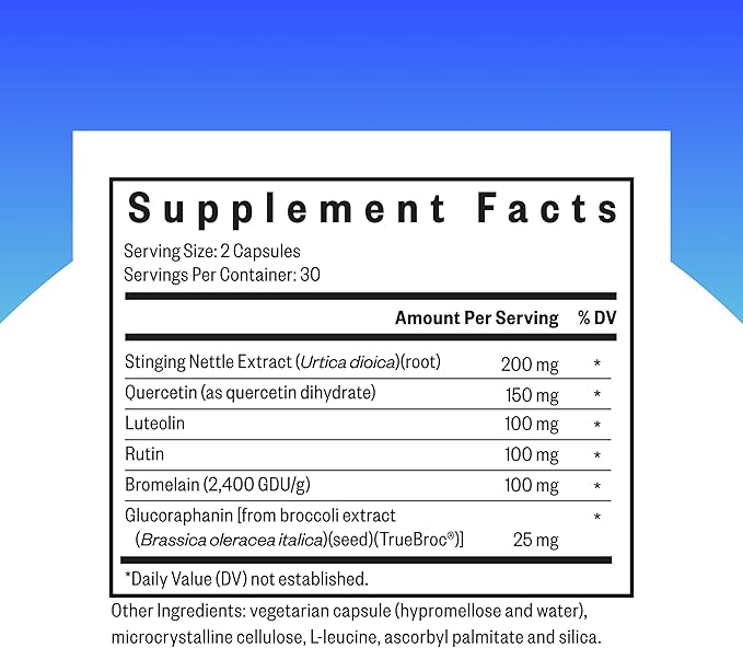 Seeking Health HistaminX - Supplement with Bromelain & Flavonoids - Formula Aids Healthy Swelling Responses & Seasonal Comfort - Support Immune System with Antioxidants - 60 Capsules