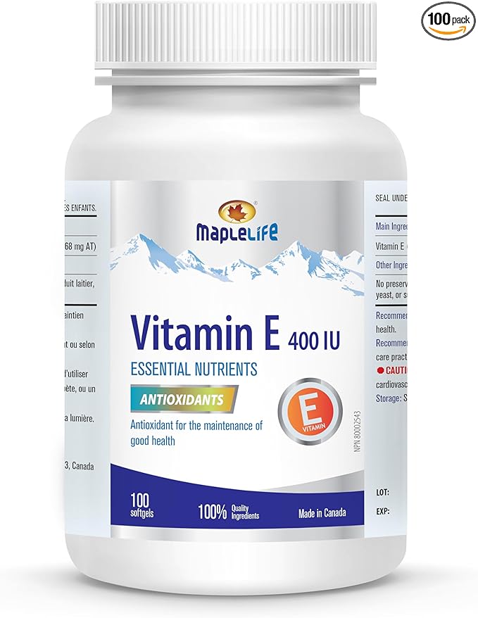 MapleLife Vitamin E 400IU - Natural - 100 softgels