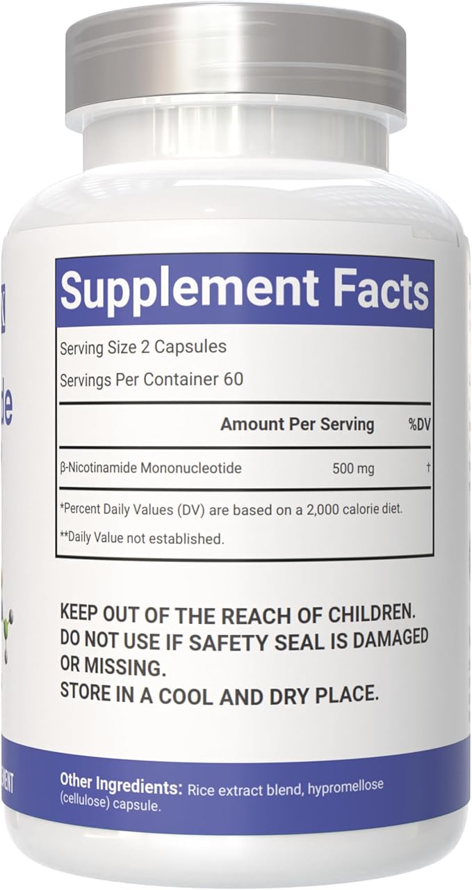 Nicotinamide 500mg Vitamin B3, 120 Capsules - Non-GMO, Gluten Free, Flush Free
