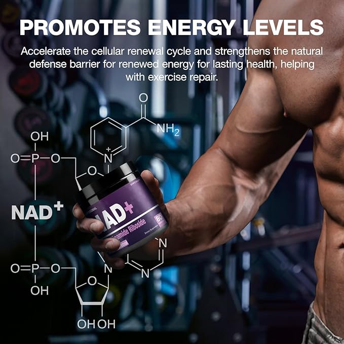 NAD Supplement - Nicotinamide Riboside Resveratrol 900mg, Liposomal NAD Supplement for Women and Men, NAD Plus Pure Organic