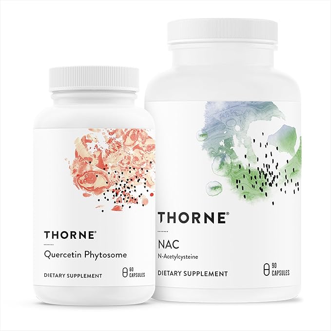 THORNE - Immune Support Duo - Quercetin Phytosome & NAC for Balanced Immune and Respiratory Wellness - 30 Servings