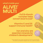Nature's Way Alive! Children’s Chewable Multivitamin, Kids Multivitamin with Orchard Fruits and Garden Veggies Powder Blend, Daily Kids Vitamins for Nutritional Support Cherry Flavor, 120 Tablets