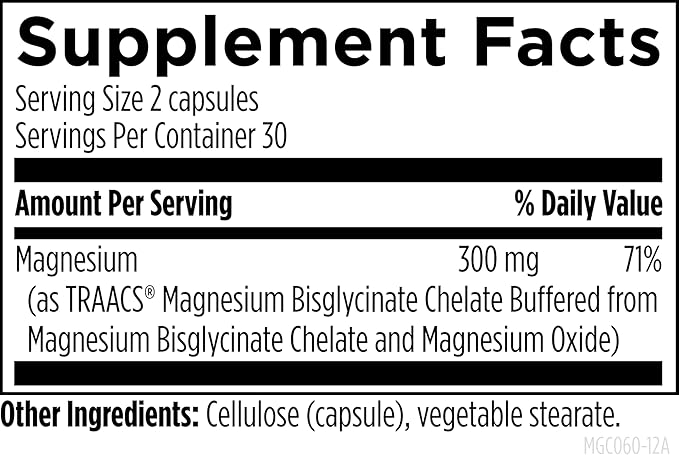 Designs for Health Magnesium Glycinate Complex - Chelated Magnesium Bisglycinate + High Absorption Magnesium for Calming & Sleep, Heart Health, Immune Support & Bone Strength - Vegan (60 Capsules)