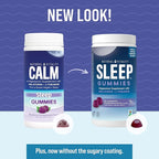 Natural Vitality Sleep Gummies, Magnesium Supplement with Melatonin and L-Theanine, Vegan, Gluten Free, Helps the Body Ease Into Sleep, Blueberry Pomegranate, 120 Count (Pack of 2)