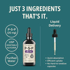 P5P Liquid Drops – Activated Vitamin B6 (Pyridoxal-5-Phosphate) – Fast Absorption Formula – Nervous System & Energy Support – 2 oz (60 mL) – Think Above