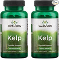Swanson Kelp - Natural Iodine Source Supporting Thyroid Health - Mineral Supplement w/Iodine Source Standardized 0.4% - (250 Tablets, 225mcg Each) (2 Pack)