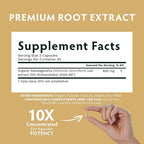 TRIBE ORGANICS Ashwagandha KSM 66 Pure Organic Root Powder Extract Ayurvedic Supplement - Focus Mood Support Increase Energy Strength 600mg of Natural KSM66 for Superior Absorption - 90 Capsules