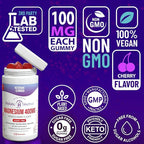 Magnesium Citrate Gummies for Kids & Adults - Sugar-Free, Vegan and Non-GMO for Better Sleep and Relaxation - Cherry Flavor with No Sugar Alcohol - 240 Count