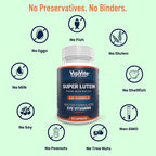 VisiVite Super Lutein 444 Eye - Unique & Clear Eye Vitamins - Lutein Max Vision Vitamins for Eyes - Zeaxanthin Plus Lutein Eye Vitamins - Clear Eye Supplements for Adults