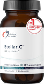 Designs for Health Stellar Vitamin C + Quercetin Supplements - Citrus Bioflavonoids + Quercetin with Vitamin C and Zinc for Enhanced Immune Support and Optimal Absorption (90 Capsules)