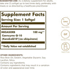 Solgar Megasorb CoQ-10 100 mg - 30 Softgels - Enhanced Absorption - Non-GMO, Gluten Free, Dairy Free - 30 Servings