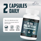 NAD+ Support Supplement | Ultra DNA Revival Formula | Cellular Energy & Wellness Support | Premium NMN + Resveratrol Blend | Vegan Capsules | 60 Count