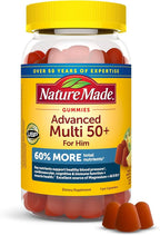 Nature Made Advanced Multivitamin Gummies 50 + for Him, Mens Multivitamins Gummies with Magnesium Citrate, Vitamin D3, Zinc, All 8 B Vitamins, 84 Multi Vitamins, 28 Day Supply