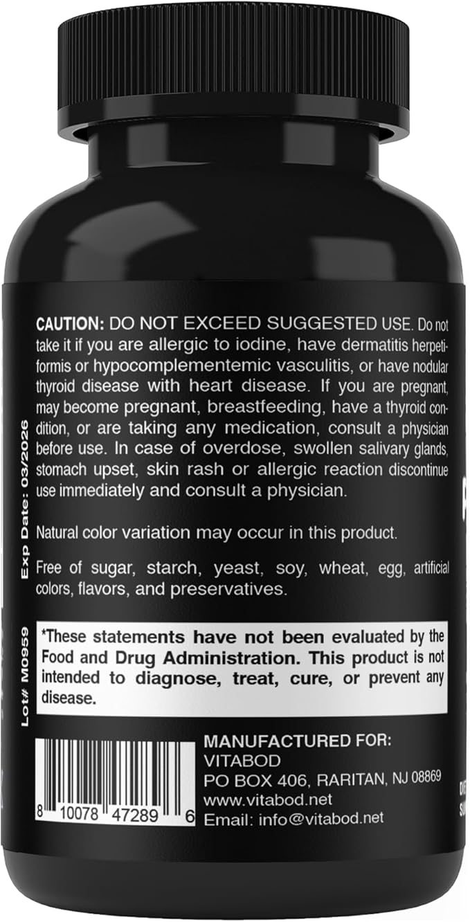Potassium Iodide Dietary Supplement 130 mg per Serving - 150 Tablets (3 Bottles)