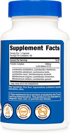 Nutricost Probiotic Complex - 50 Billion CFU, 60 Capsules - Probiotic for Men and Women - Vegetarian Capsules, Non-GMO, Gluten Free