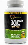 Potassium Iodide Tablets 130 mg | 300ct Iodine Tablets for Radiation Exposure - Potassium Iodine Pills - YODO Naciente - KI Pills - Made in USA - ThyroShield