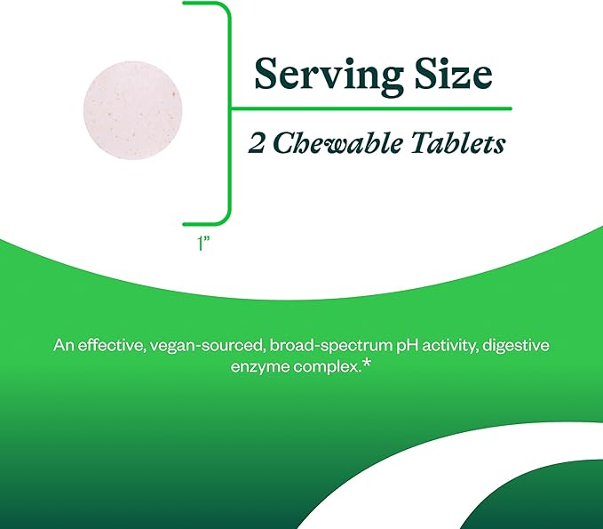 Seeking Health Digestive Enzymes Chewable, Vegan and Vegetarian Enzymatic Supplement to Support Healthy Digestion and Digestive Comfort with Amylase, Protease, and Lipase (60 Tablets)