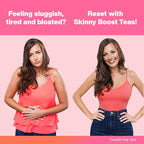 Skinny Boost Detox Tea Kit Slimming Tea for Weight, Metabolism, Energy, Bloating & Colon Cleanse – Green Tea, Herbal, Vegan, Keto, Non-GMO, Sugar-Free-4 PACK –1 Daytime (28 Bags) + 1 Evening -(14 Bags)